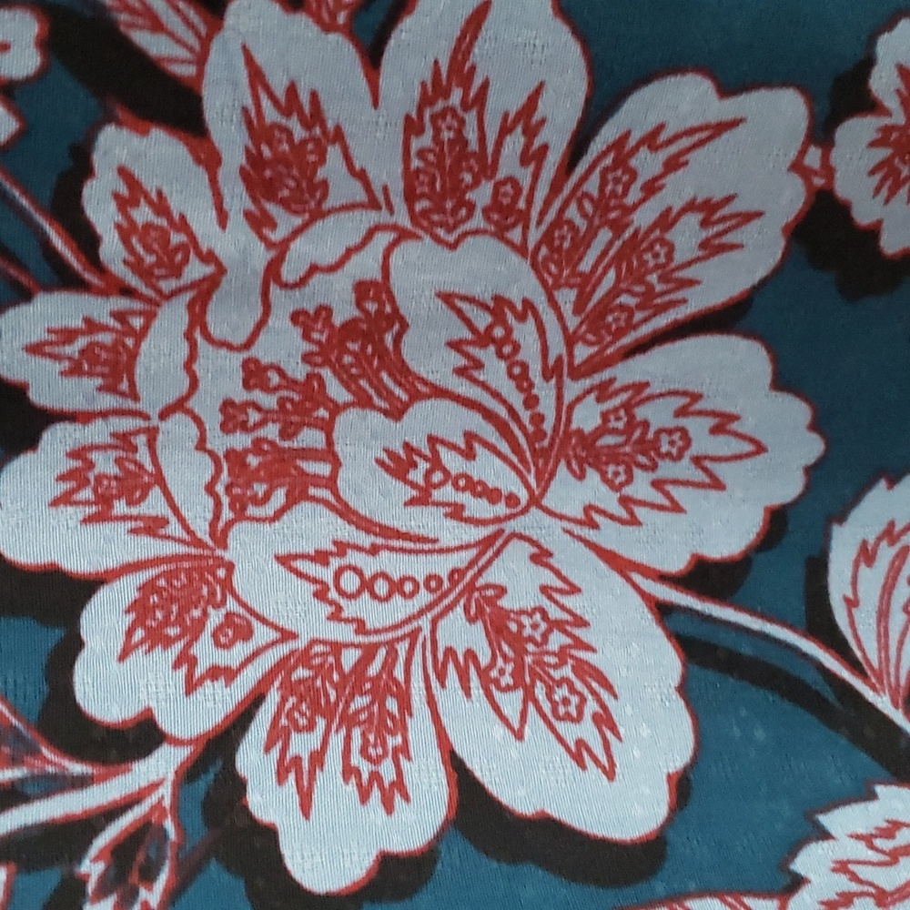 Band of the free flowered blue top
